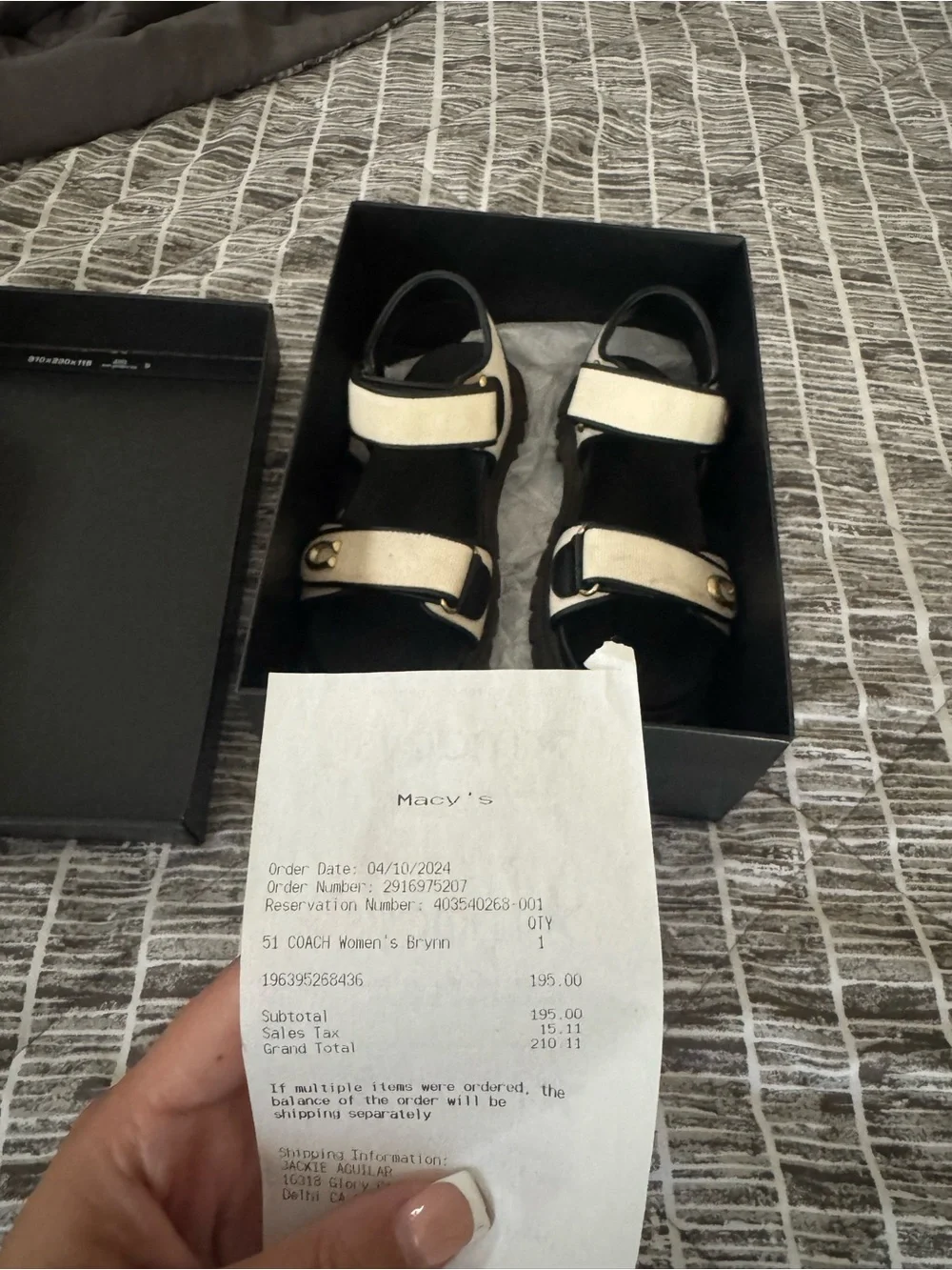 Coach Brynn Canvas Sandals
